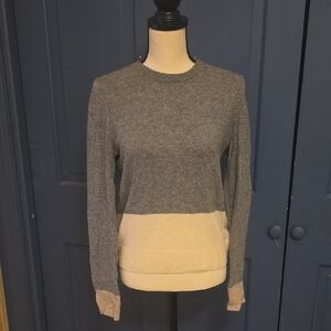 Buy 2 Get 1 Free EUC Equipment Gray & Cream Cashmere Sweater Small No Wear